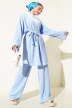 Salaş Kuşaklı Kimono İkili Takım