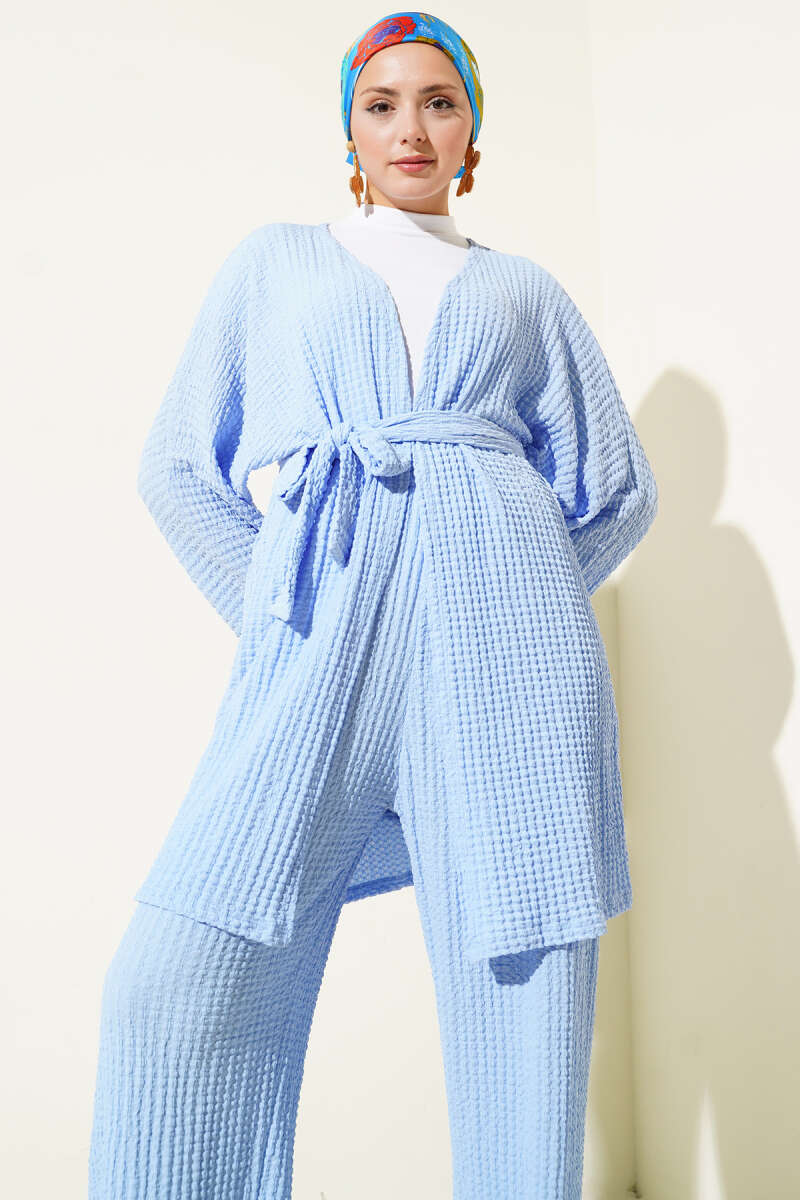 Salaş Kuşaklı Kimono İkili Takım