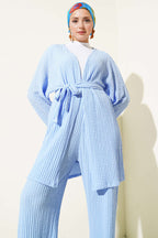 Salaş Kuşaklı Kimono İkili Takım
