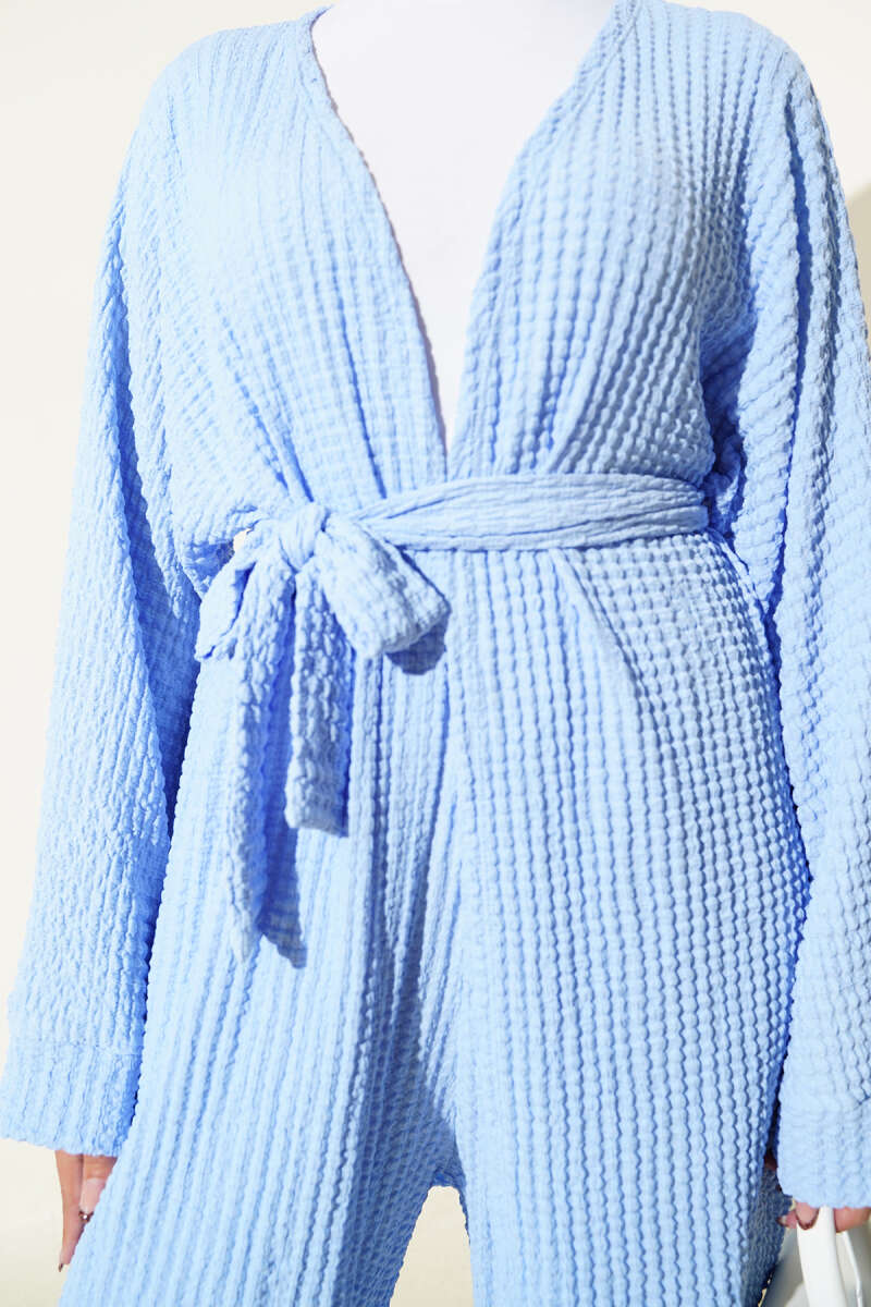Salaş Kuşaklı Kimono İkili Takım