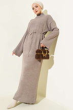 Salaş Kuşaklı Triko Elbise