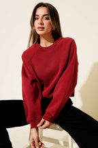 Şardonlu Basic Kısa Sweatshirt