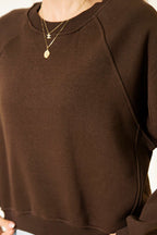 Şardonlu Basic Kısa Sweatshirt