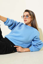 Şardonlu Basic Kısa Sweatshirt