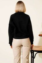Şardonlu Basic Kısa Sweatshirt