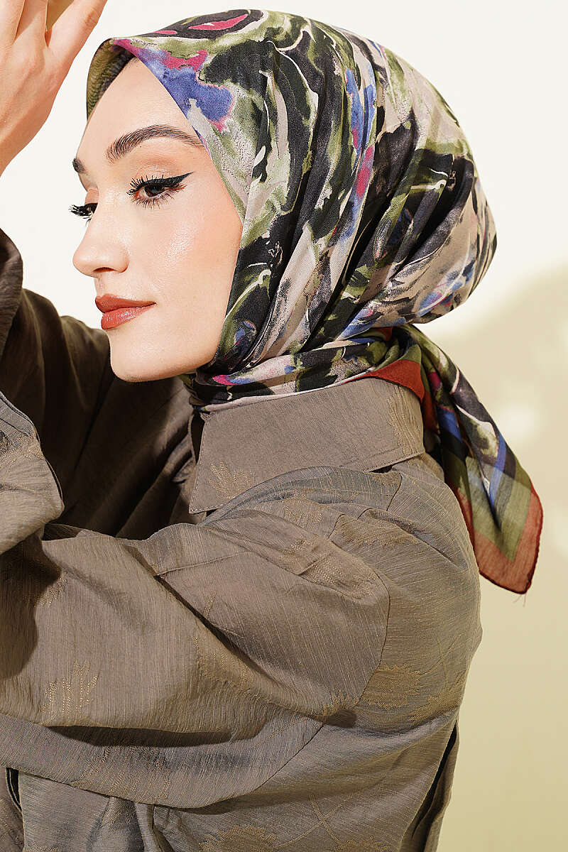 Sarmal Desen Elegance Eşarp Kiremit