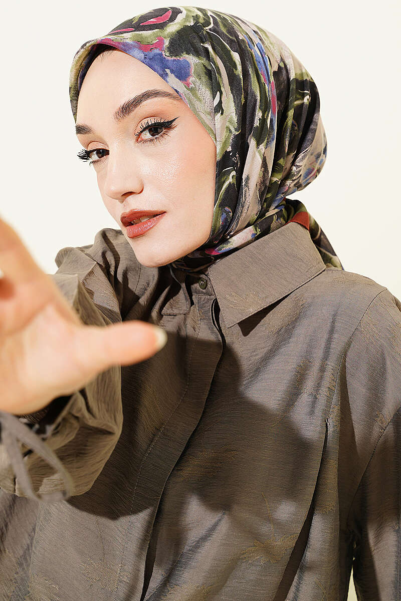 Sarmal Desen Elegance Eşarp Kiremit