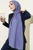 Sarmal Desen Pamuk Ayrobin Şal İndigo