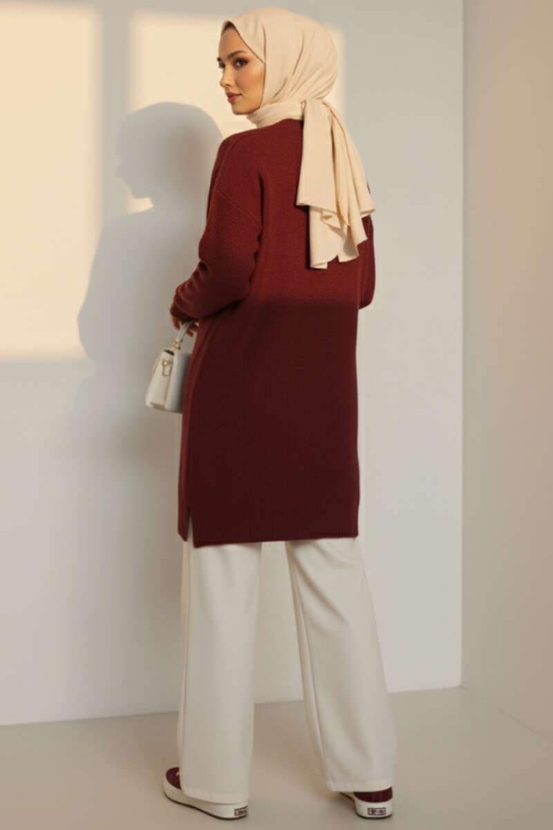 Sarmal Kabartmalı Yumoş Triko Tunik