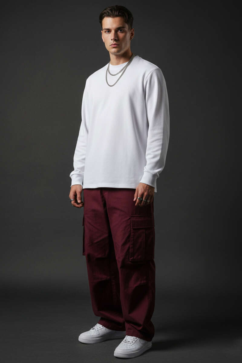 Scuba Bisiklet Yaka Erkek Sweatshirt