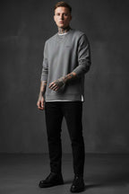 Scuba Bisiklet Yaka Erkek Sweatshirt