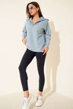 Selanik Yaka Fermuarlı Sweatshirt