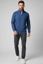 Selanik Yarım Fermuarlı Erkek Sweatshirt