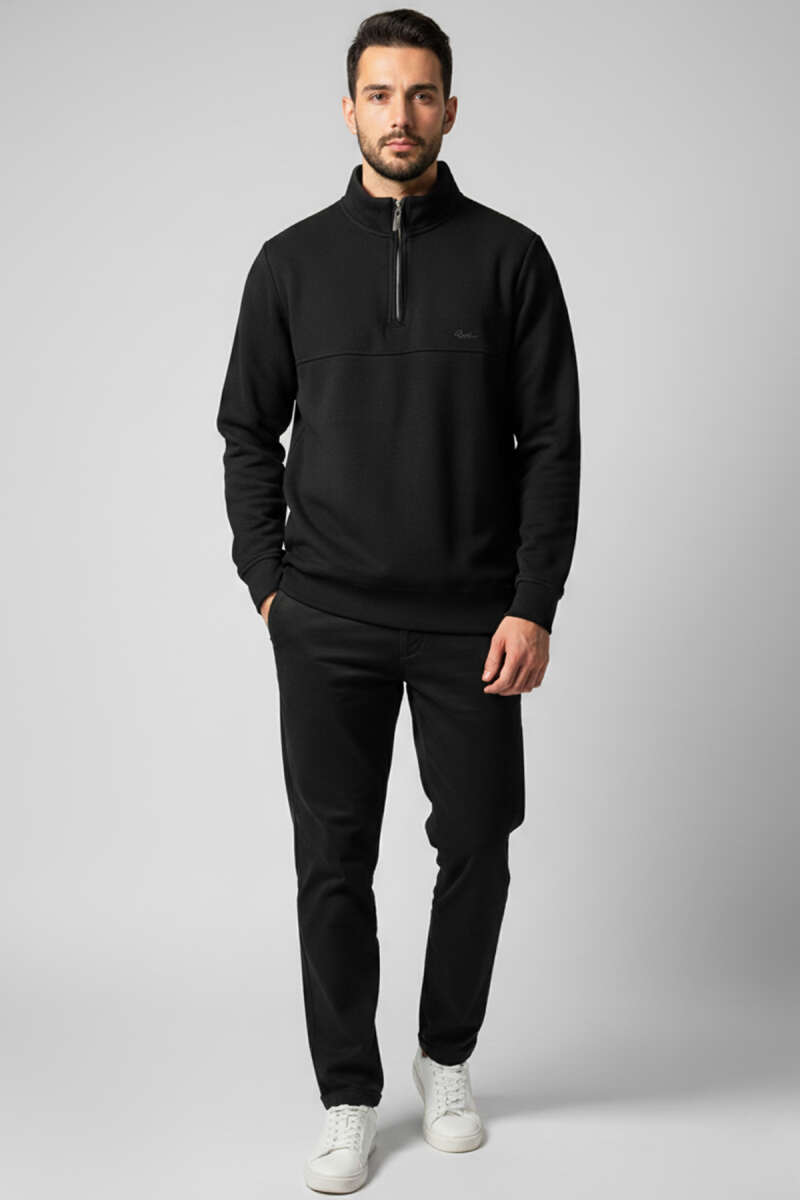 Selanik Yarım Fermuarlı Erkek Sweatshirt