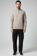 Selanik Yarım Fermuarlı Erkek Sweatshirt