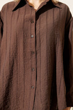 Übergroßes Basic-Shirt mit Schleifenbordüre