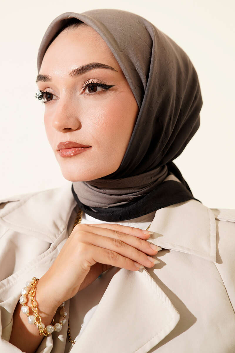 Şeritli Bambu Kraş Eşarp