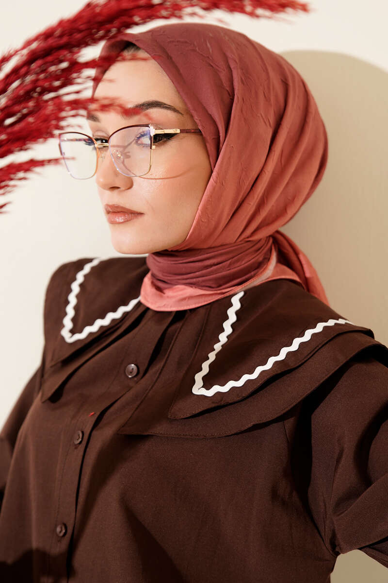 Şeritli Bambu Kraş Eşarp Yavru Ağzı