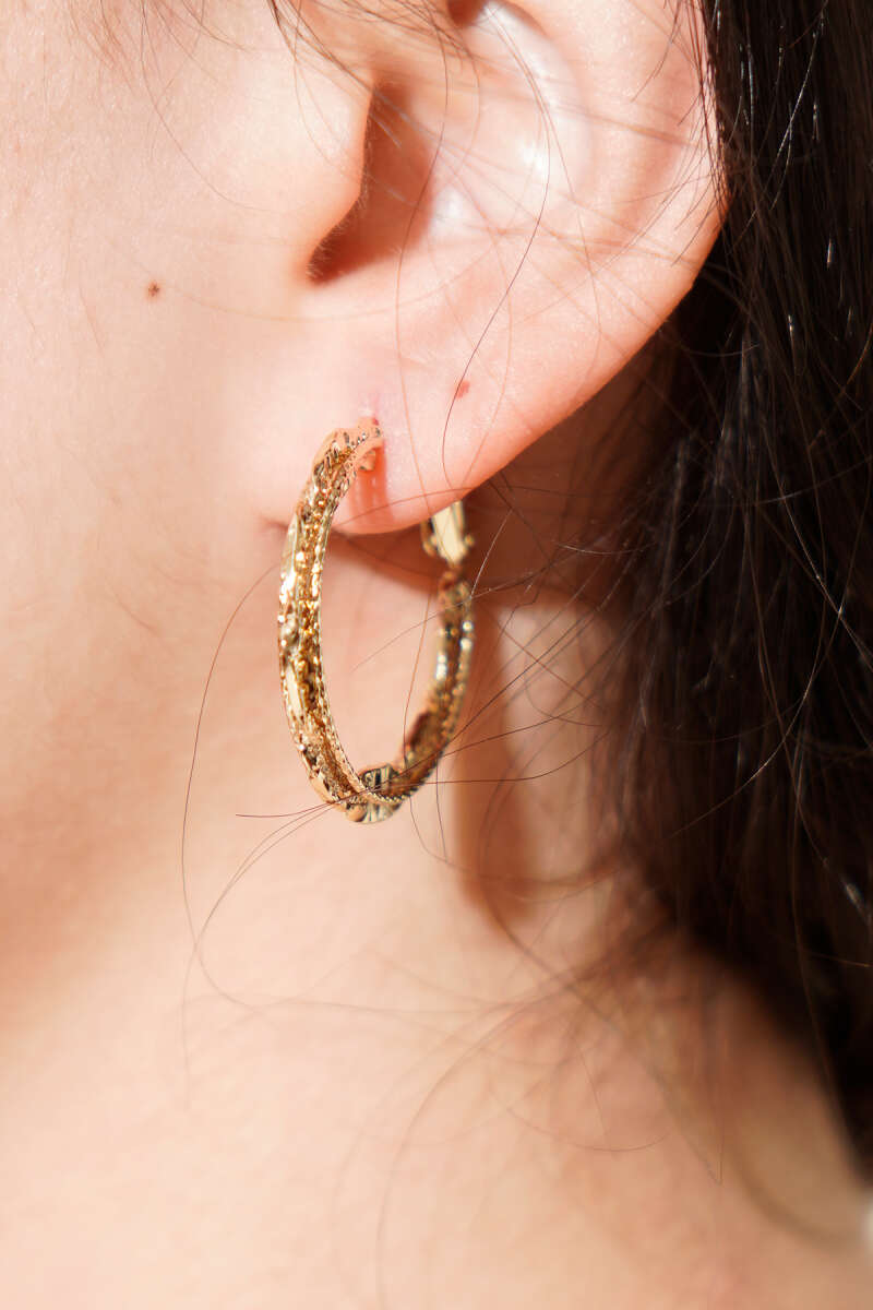 Striped Hoop Earrings