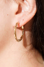 Striped Hoop Earrings