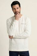 Şeritli Yaka Yazılı Erkek Sweatshirt