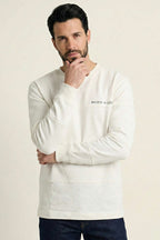 Şeritli Yaka Yazılı Erkek Sweatshirt