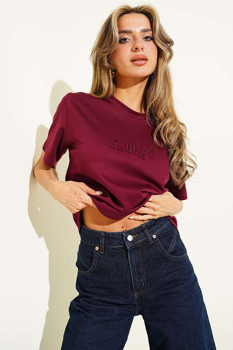Shouke Kabartmalı T-shirt