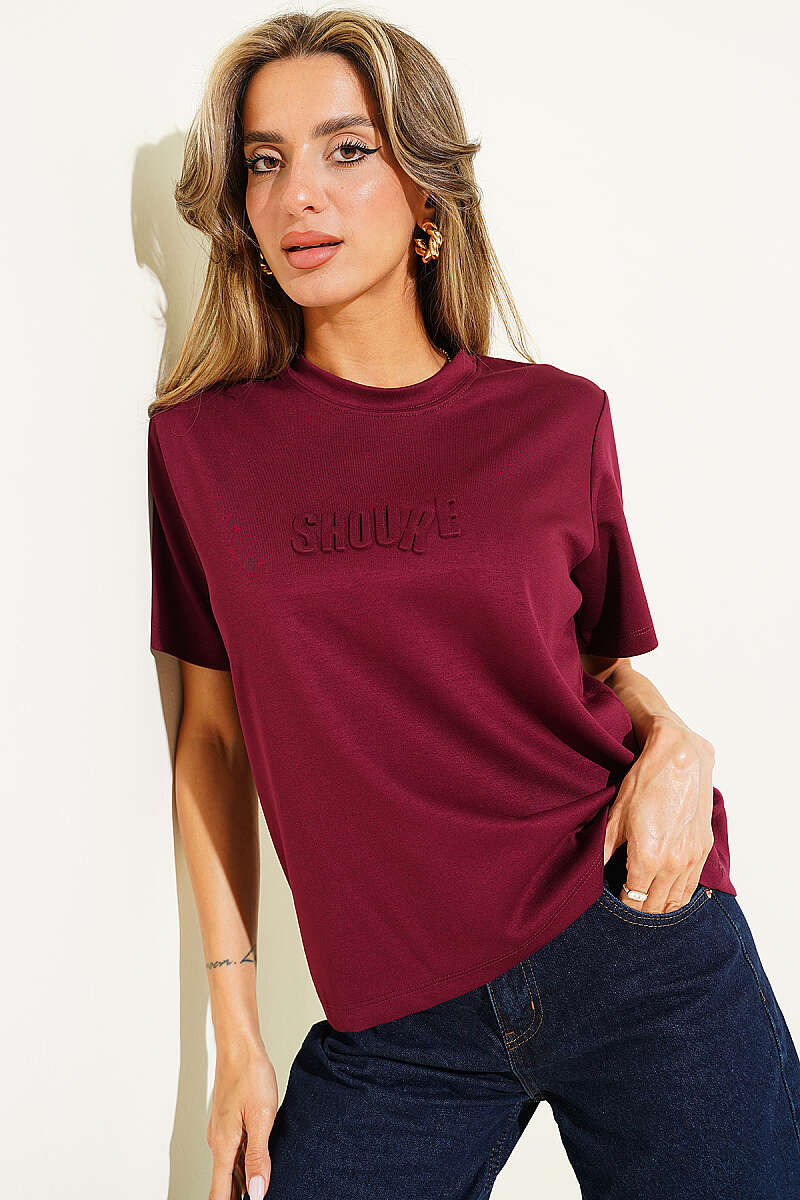 Shouke Kabartmalı T-shirt