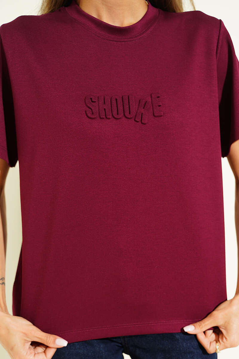 Shouke Kabartmalı T-shirt