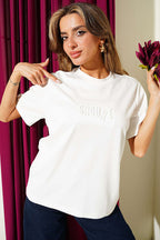 Shouke Kabartmalı T-shirt