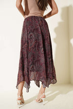 Şifon Paisley Desen Etek