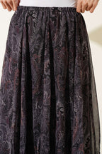 Şifon Paisley Desen Etek