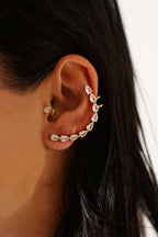 Sıra Damla Taşlı Tragus Küpe