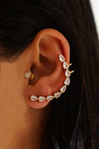 Sıra Damla Taşlı Tragus Küpe