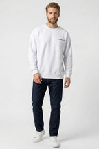 Sırt Ve Yaka Baskılı Erkek Sweatshirt