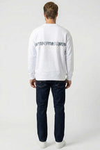 Sırt Ve Yaka Baskılı Erkek Sweatshirt