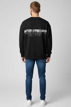 Sırt Ve Yaka Baskılı Erkek Sweatshirt