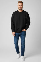 Sırt Ve Yaka Baskılı Erkek Sweatshirt