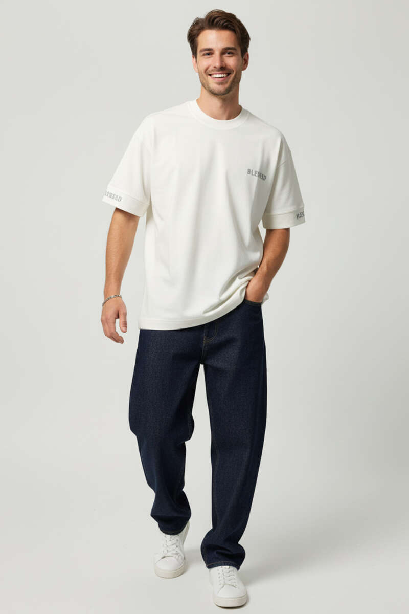 Sırt Yazılı Oversize Erkek T-shirt