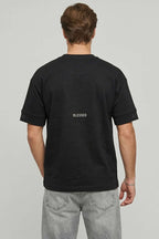 Sırt Yazılı Oversize Erkek T-shirt Siyah