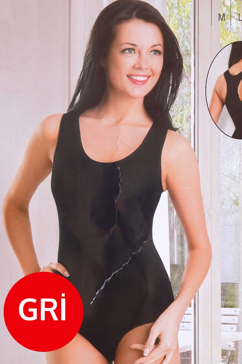 Sırtı Rambo Çıtçıtlı Bayan Body