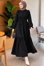 Brit - Robe boutonnée en guipure