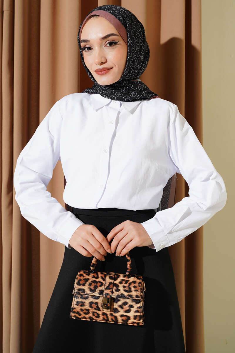 Slim Fit Basic Kısa Gömlek