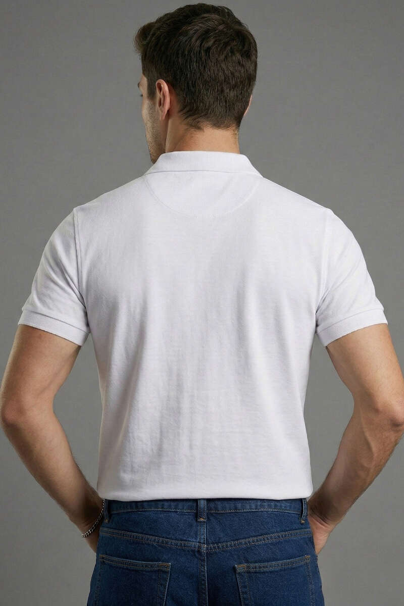 Slim Fit Yaka Düğmeli Erkek T-shirt