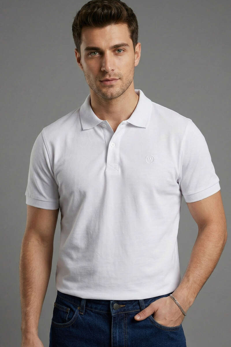 Slim Fit Yaka Düğmeli Erkek T-shirt