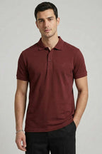 Slim Fit Yaka Düğmeli Erkek T-shirt