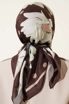 Soft Floral Baskılı Pamuklu Eşarp
