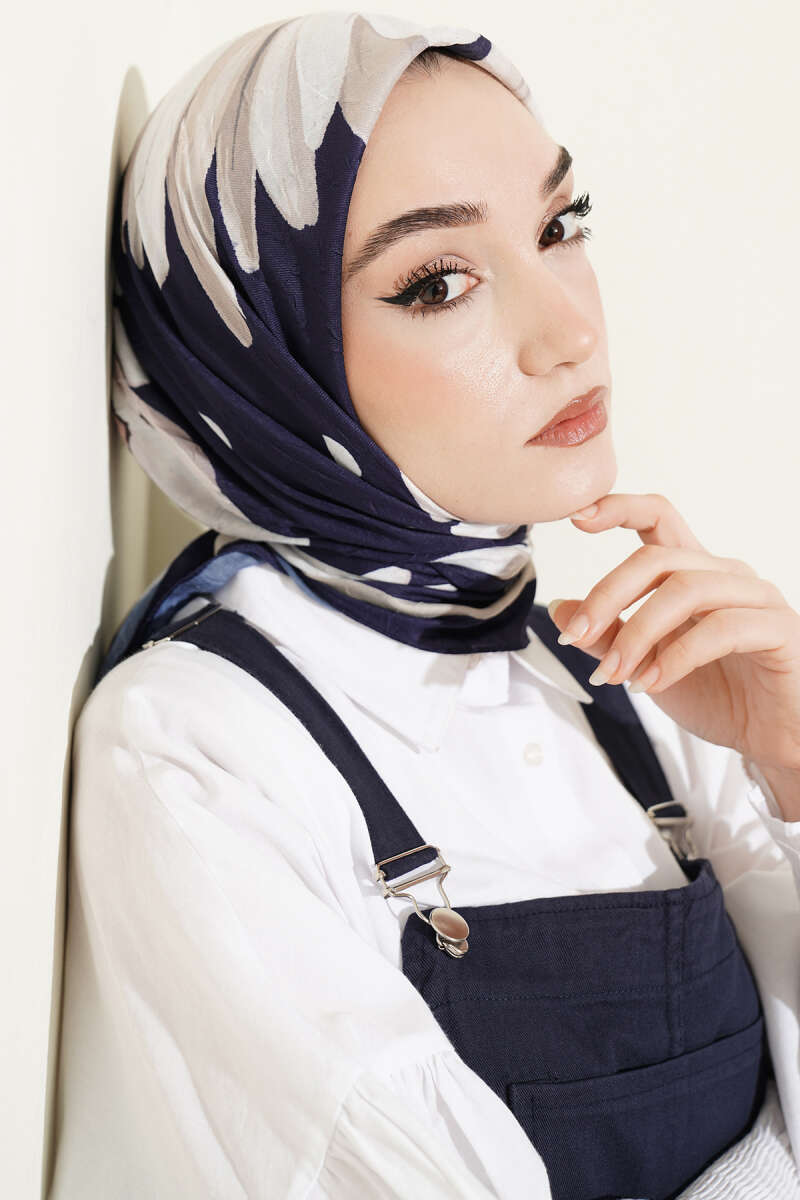 Soft Floral Baskılı Pamuklu Eşarp