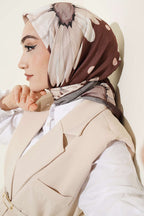 Soft Floral Baskılı Pamuklu Eşarp