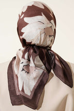 Soft Floral Baskılı Pamuklu Eşarp